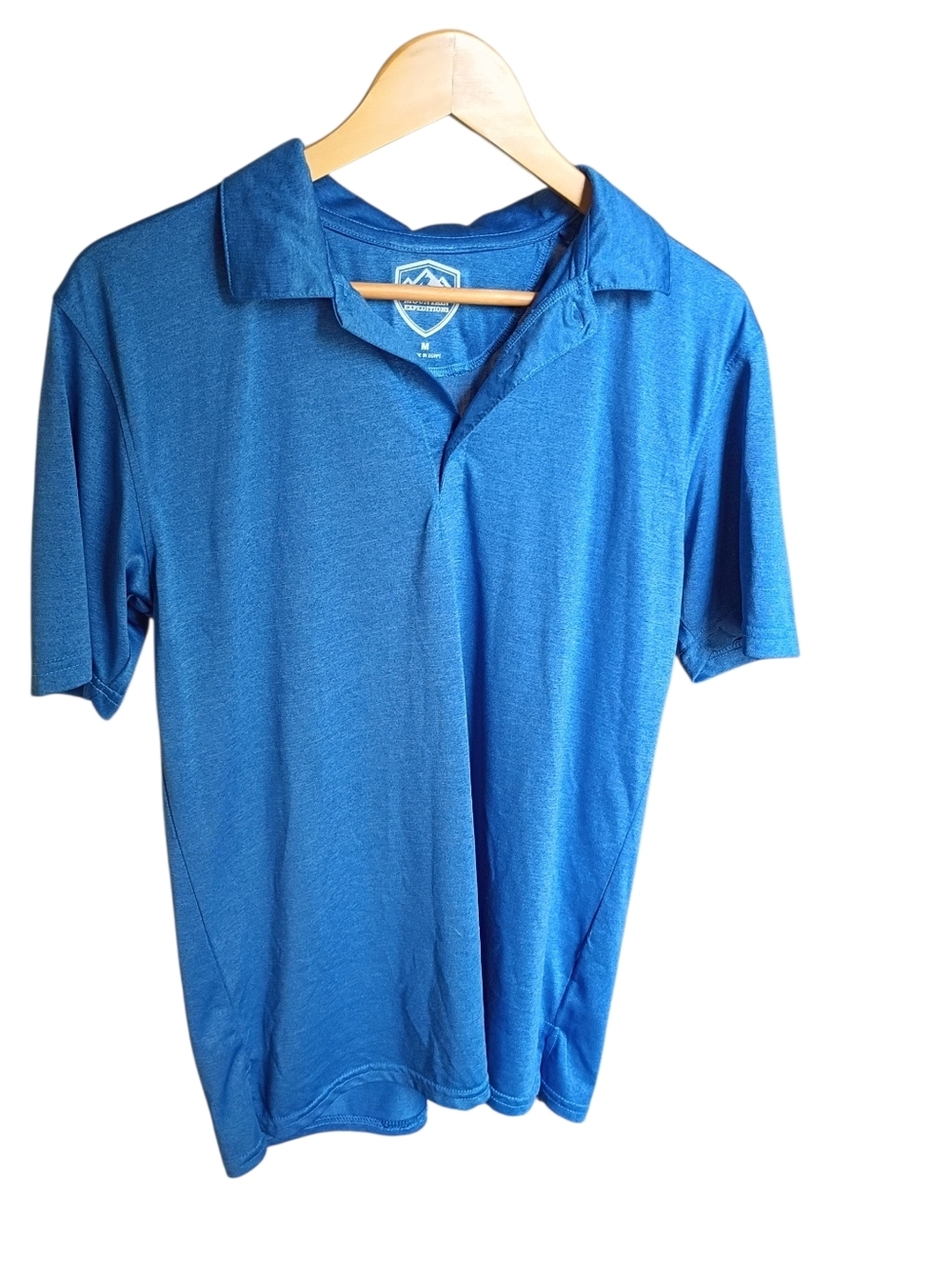 Mountain Expeditions Blue Short Sleeve Polo Size Medium